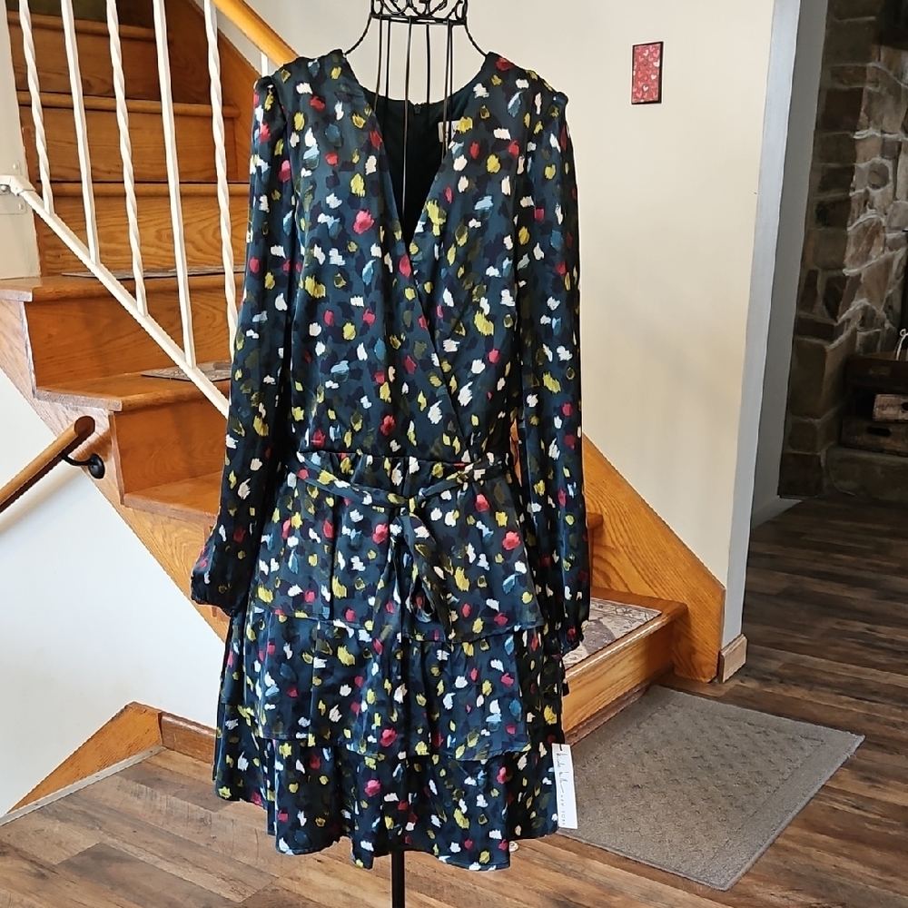 👗Nicole Miller Multicolor Long Sleeve Dress